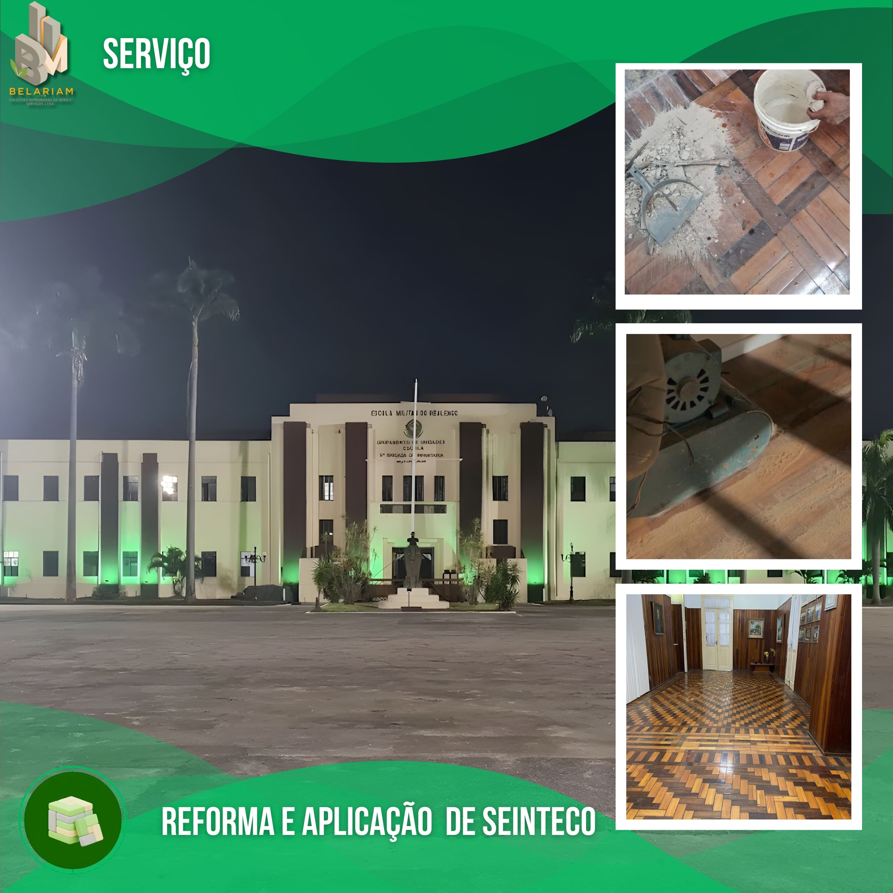 Piso de Taco reformado com Sinteco - Foto 1