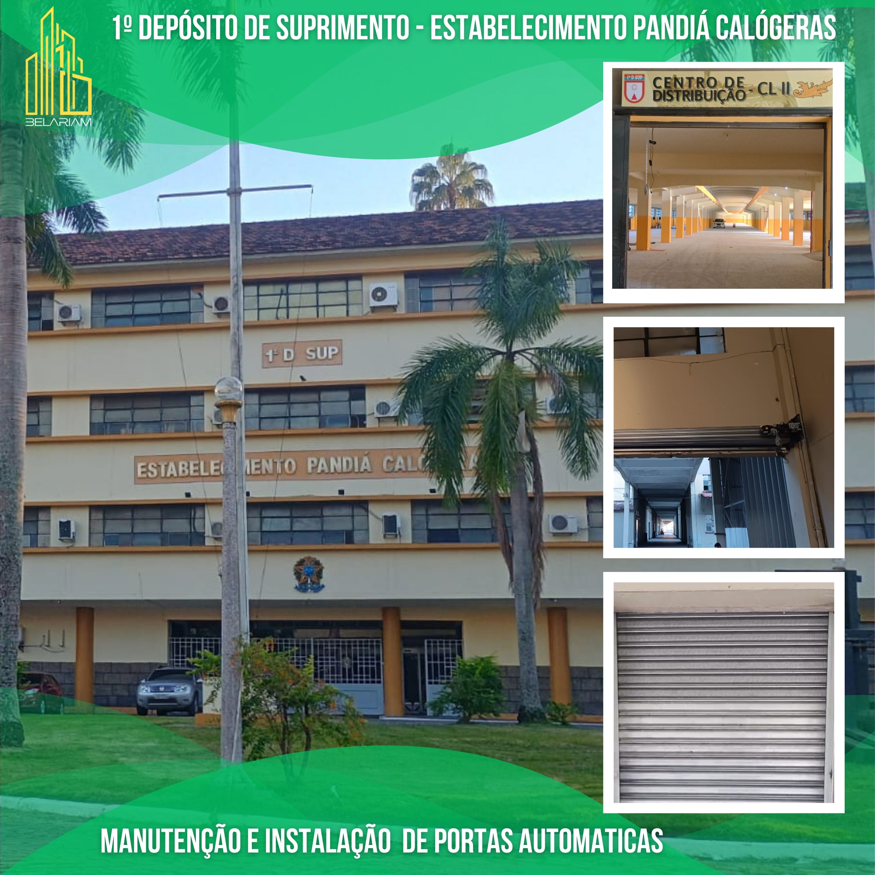 Porta automática instalada - Vista 1