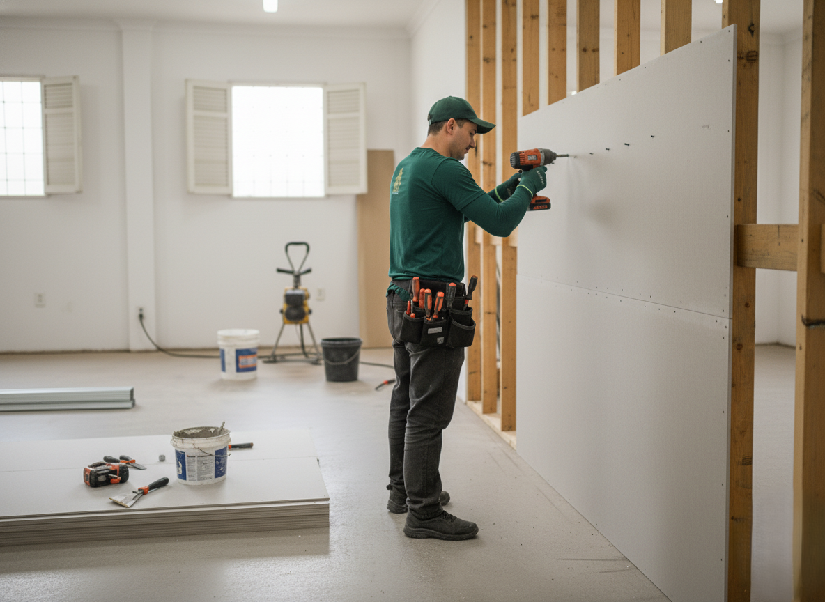 Drywall, Pintura Industrial e Piso Click